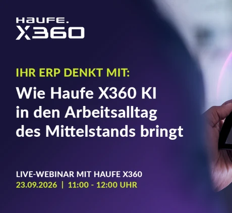 Haufe X360: Webinar über praxisnahe KI im Cloud-ERP